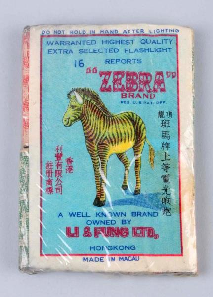 Appraisal: Zebra -Pack Firecrackers - Made in Macau by Li Fung