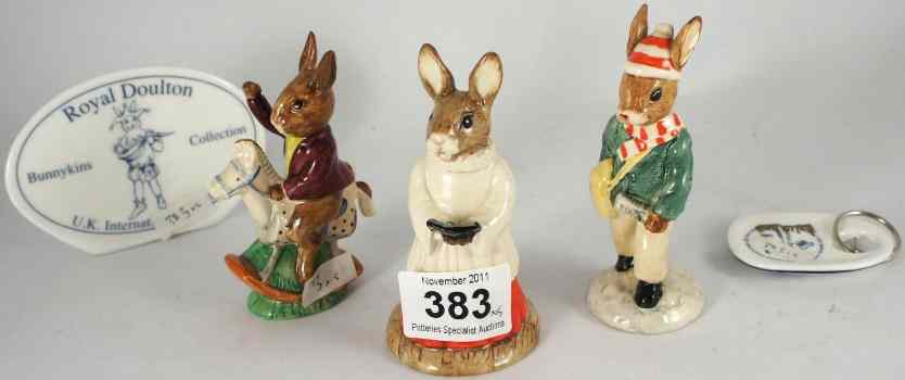 Appraisal: Royal Doulton Bunnykins Paperboy DB and Tally Ho DB Choir