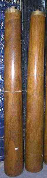 Appraisal: A Pair of South Indian Solid Satinwood Columns Goa circa