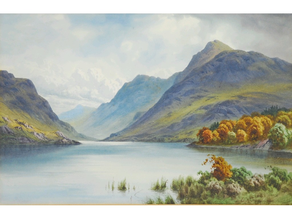 Appraisal: EDWARD HORACE THOMPSON - WATERCOLOUR DRAWING 'Llyn Peris Llanberis Pass'