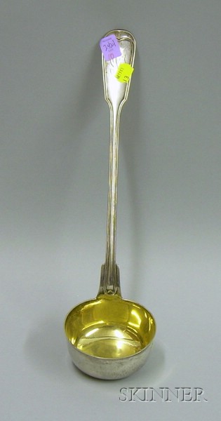 Appraisal: Gold-washed Continental Silver Ladle lg approx in