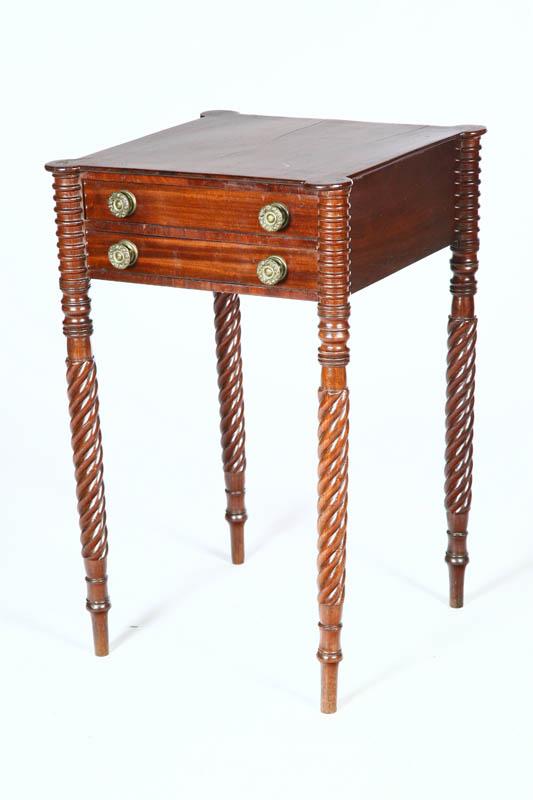 Appraisal: SHERATON STAND American st quarter- th century mahogany with pine