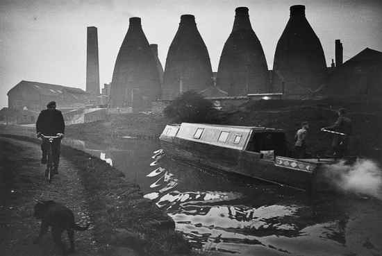 Appraisal: Thurston Hopkins b Canal Through the Potteries Gelatin silver print