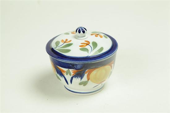 Appraisal: LEEDS SUGAR BOWL England early th century pearlware Round bowl