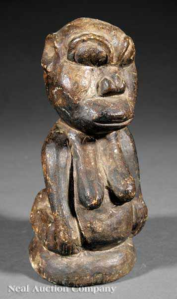 Appraisal: A Sierra Leone Carved Stone Nomoli or Pomdo Figure carved