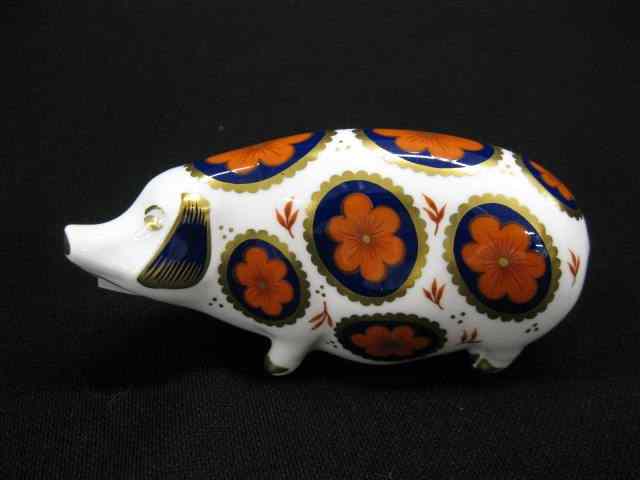 Appraisal: Royal Crown Derby ''Imari'' Pig Figurine '' long excellent with