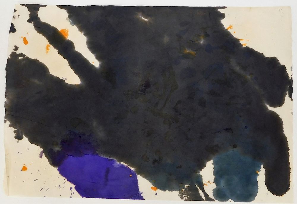 Appraisal: Taro Yamamoto Abstract Expressionist WC Painting Taro Yamamoto California Connecticut