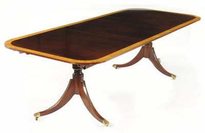 Appraisal: A Regency style mahogany twin pedestal dining table by Corlyon