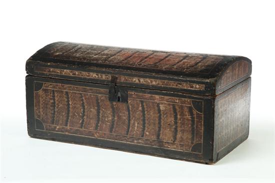 Appraisal: DECORATED TRUNK From South Paris Maine nd half- th century