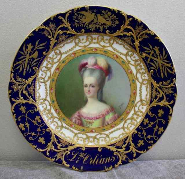 Appraisal: Beautiful Royal Vienna Portrait Plate of theDuchesse d'Orleans Artist signed