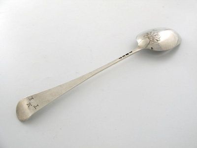 Appraisal: A George III silver Hanoverian pattern basting spoon the reverse