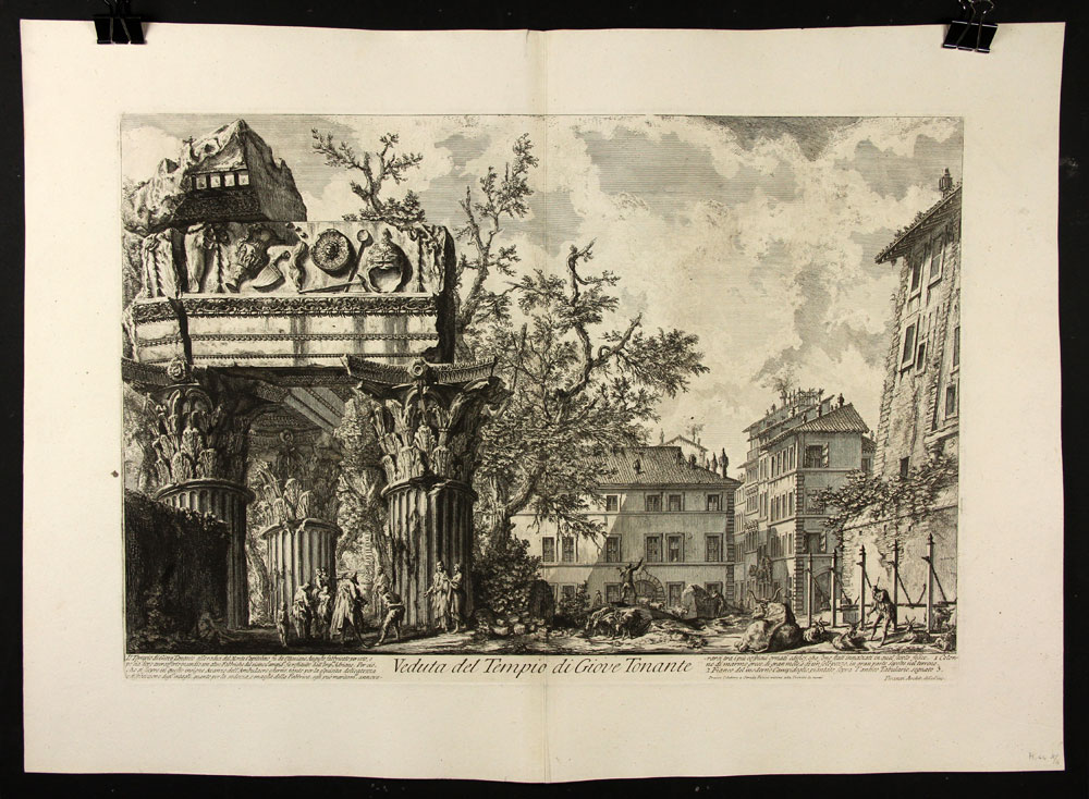 Appraisal: - Piranesi Veduta del Tempio di Giove Tonante Print Gianbattista