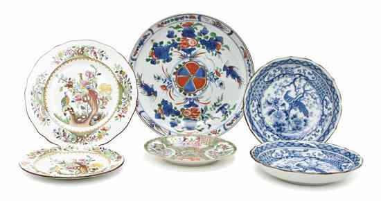 Appraisal: A Collection of Six Porcelain Plates of various origins patterns