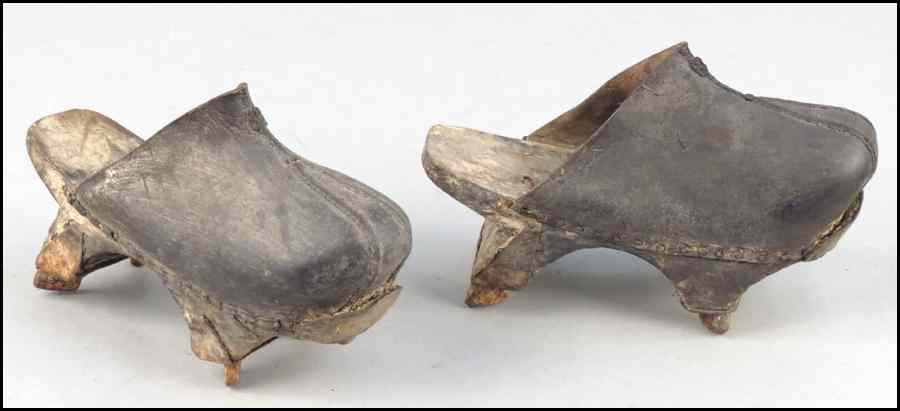 Appraisal: PAIR OF JAPANESE MILITARY OFFICER'S SHOES Iron cleats Condition No