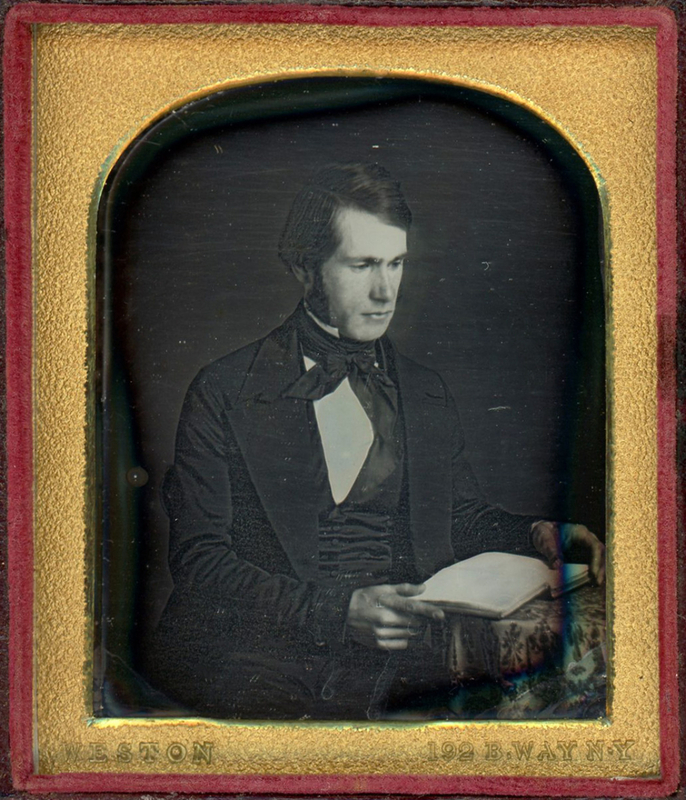 Appraisal: THE READER s DAGUERREOTYPE by WESTON NYC The handsome young