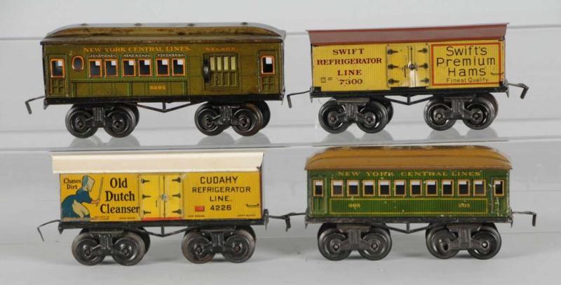 Appraisal: Lot of Bing O-Gauge Passenger Freight Cars Description Pre-war Includes