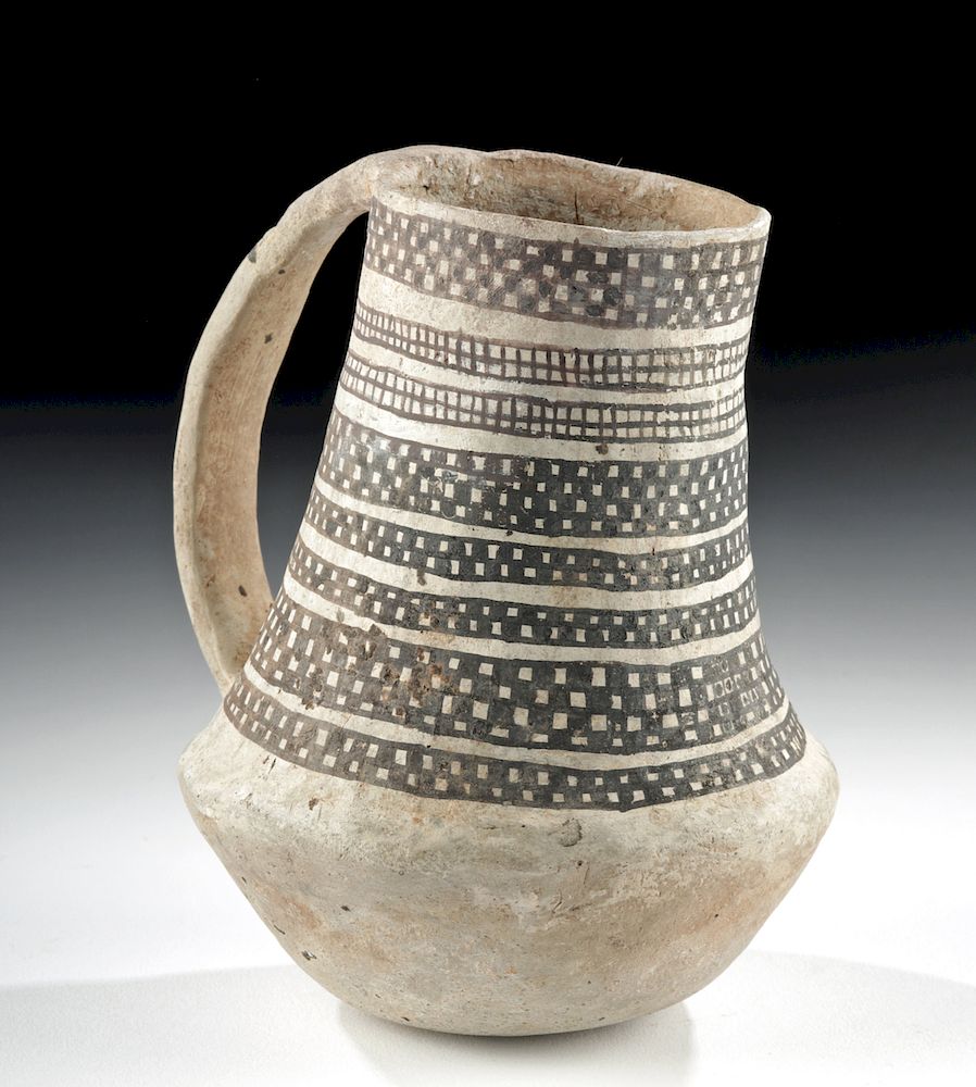 Appraisal: Prehistoric Anasazi Black on White Pitcher ex-Museum Native American Southern