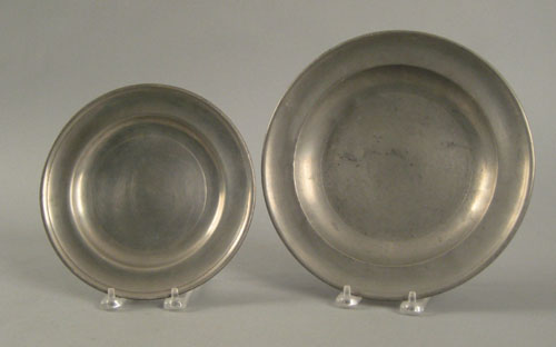 Appraisal: Philadelphia pewter Love plate th c with a plain incised