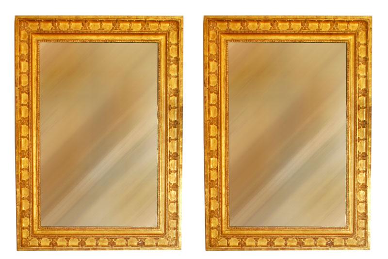 Appraisal: - Pair of French Empire Style Mirrors Pair of French