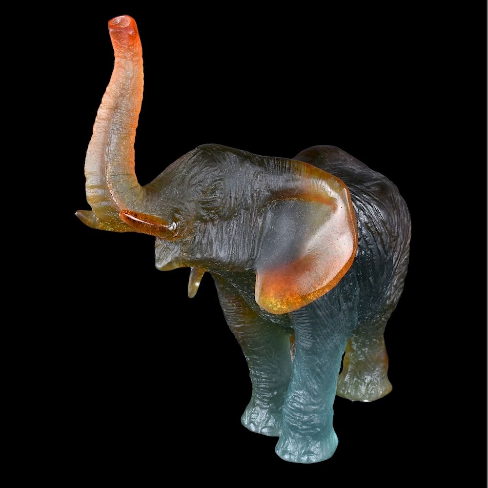 Appraisal: Daum Crystal Elephant Pate de Verre Figurine Daum Crystal Elephant