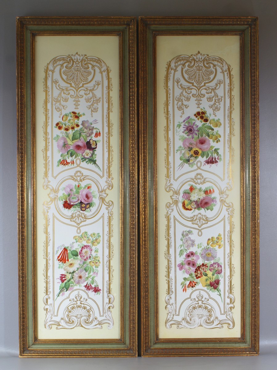 Appraisal: Pair of Copeland Porcelain Plaques of important size beautifully painted