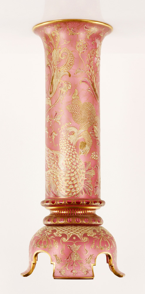 Appraisal: - th C Cranberry Glass Vase th century English or