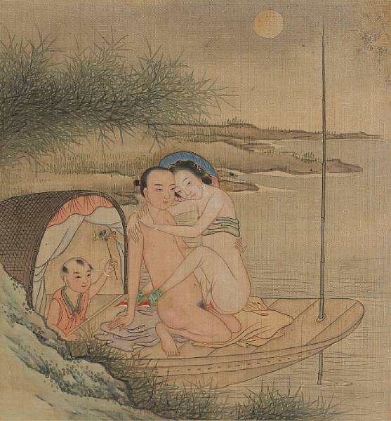 Appraisal: Anonymous Late Qing dynasty Erotic Album Ink and color on