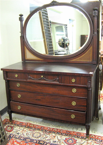 Appraisal: LOUIS XVI STYLE MAHOGANY DRESSER American early th century the