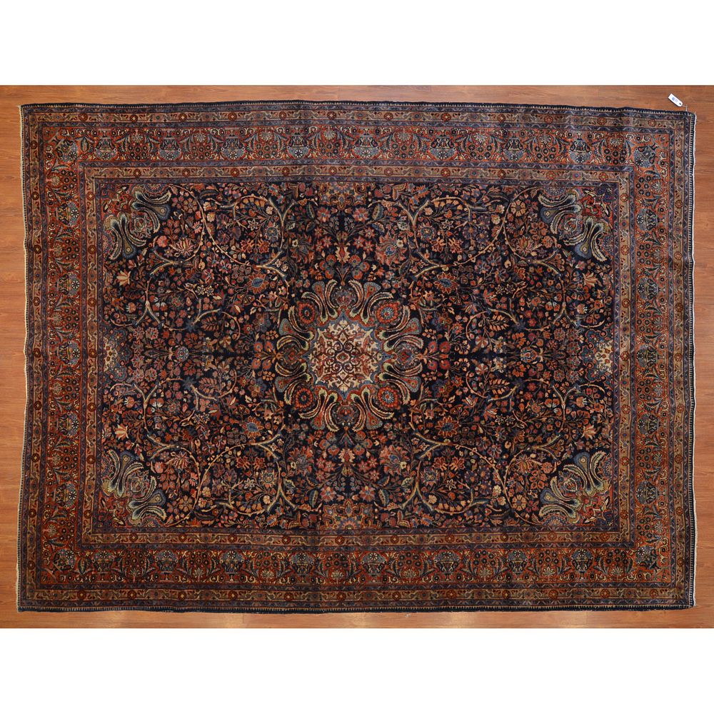 Appraisal: Semi-Antique Sarouk Rug Persia x Second quarter- th century hand-knotted