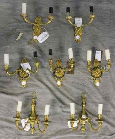 Appraisal: Reynaud Lighting Lot Includes a pair of sconces with loop