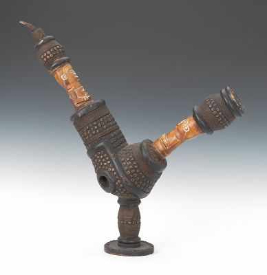 Appraisal: Large Ceremonial Kuba Pipe A large ceremonial pipe from Africa