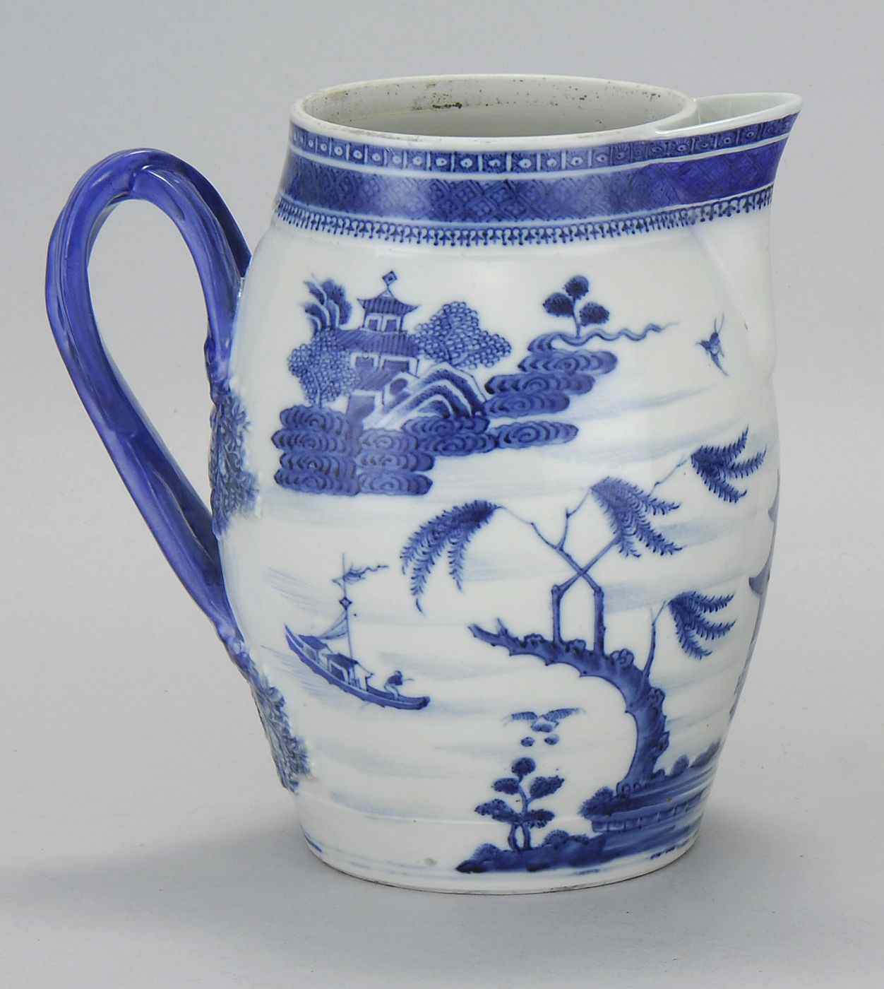 Appraisal: CHINESE EXPORT CANTON PORCELAIN CIDER PITCHER th CenturyHeight ''