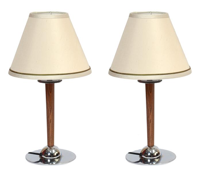 Appraisal: PAIR OF MODERNIST STYLE TABLE LAMPS WITH SHADES