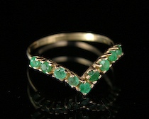 Appraisal: Ladies' Emerald Gold Ring A k yellow gold ring set