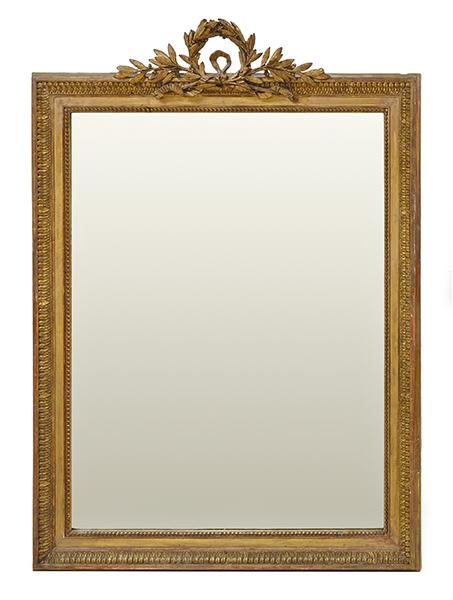 Appraisal: A LARGE CARVED GILT WOOD FRAMED MIRROR TH CENTURY x