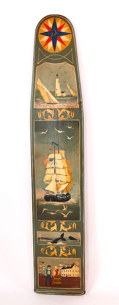 Appraisal: Hand Painted Nautical Board Exclusive on Bidsquare Hand Painted Nautical