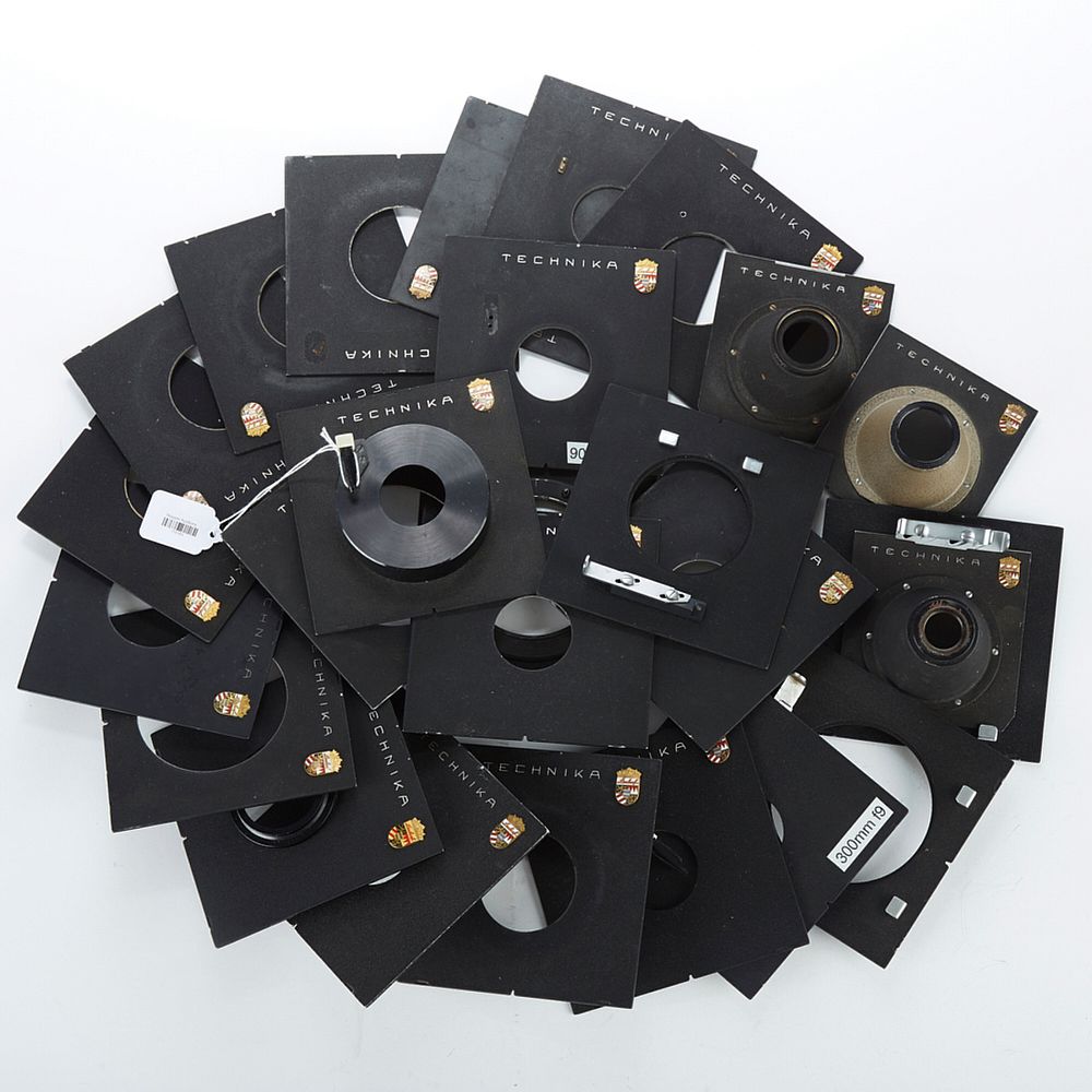 Appraisal: Group of Linhof Technika Lens Boards Group of Linhof Technika