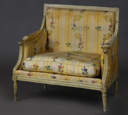 Appraisal: LOUIS XVI CARVED AND PAINTED MARQUISE A LA REINE With