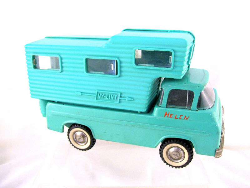 Appraisal: Nylint Travel Camper Original teal green painted pressed steel construction