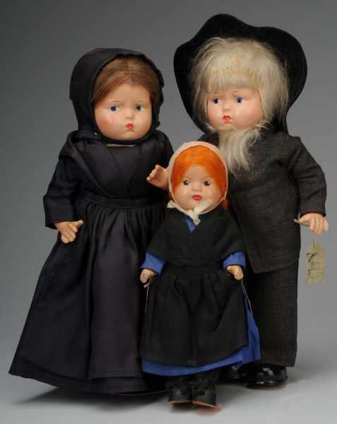 Appraisal: Lot of Marie Pollock Pennsylvania Dutch Dolls Description American Ca