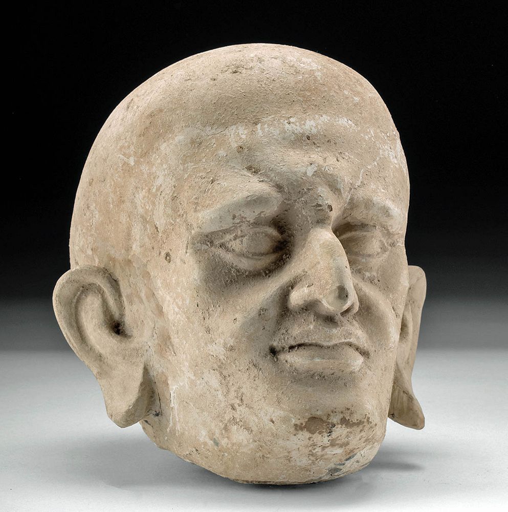 Appraisal: Gandharan Stucco Head of an Elderly Man Ancient Central Asia