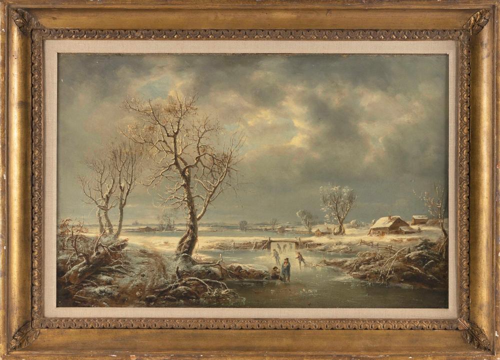 Appraisal: REGIS FRANCOIS GIGNOUX NEW YORK FRANCE - EXPANSIVE WINTER LANDSCAPE