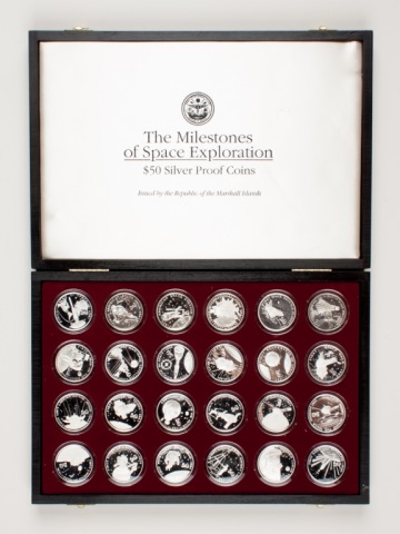 Appraisal: Boxed set of Marshall Islands fine silver proof coins Milestones