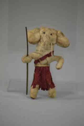 Appraisal: PRESSED COTTON ELEPHANT ORNAMENT Great looking pressed cotton elephant with