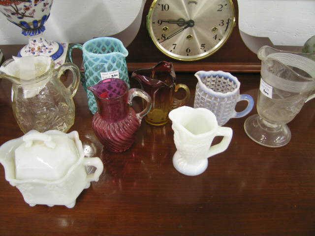 Appraisal: Collection of Art Glass Creamers Milk Pitchers