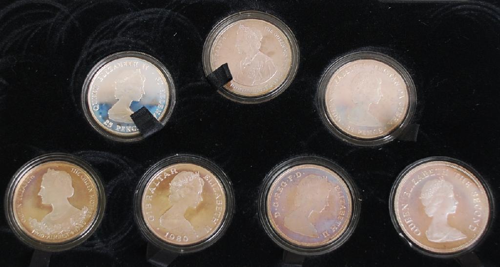 Appraisal: SET OF SIX ROYAL MINT BRILLIANT UNCIRCULATED CROWN COINS commemorating