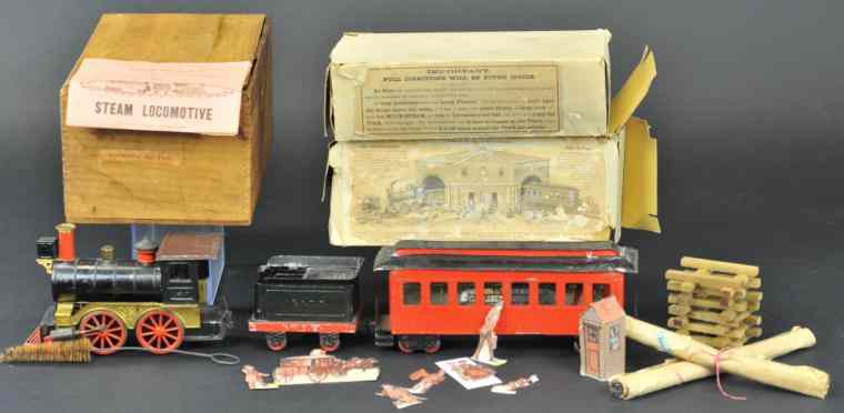 Appraisal: WEEDEN DART TRAIN WITH BOX c late 's wooden boxed