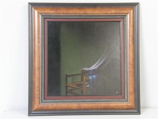 Appraisal: Books' oil on canvas monogrammed 'RR' signed and titled verso