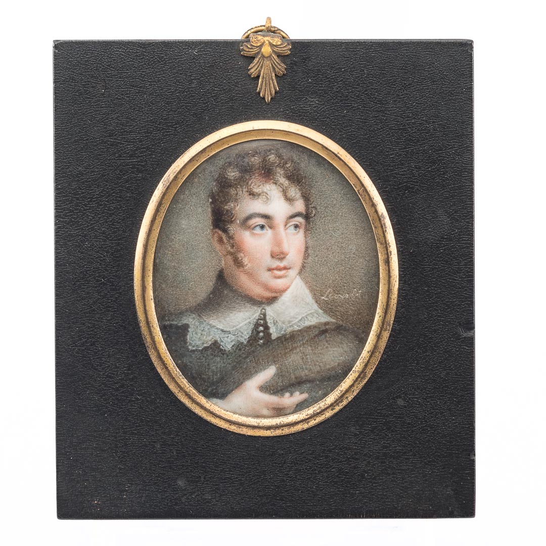 Appraisal: Samuel Lover Portrait of a Gentleman miniature Irish - Watercolor