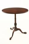 Appraisal: TEA TABLE - Circa mahogany tilt top tea table Oval